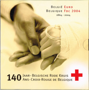 BELGIUM 2004 - EURO COIN SET - 140TH ANNIVERSARY THE BELGIAN RED CROSS 